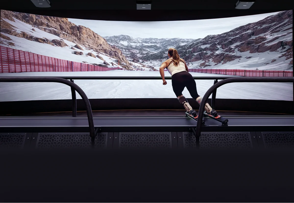 Woman skiing on the Olymp Ultra