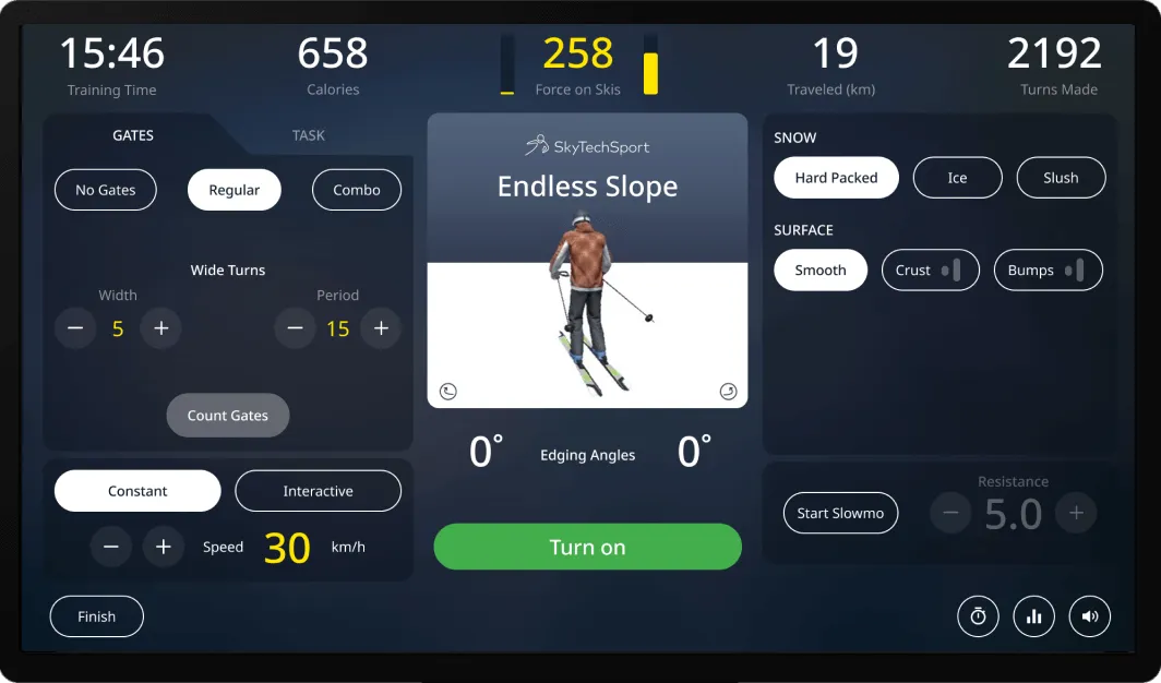 Slope settings