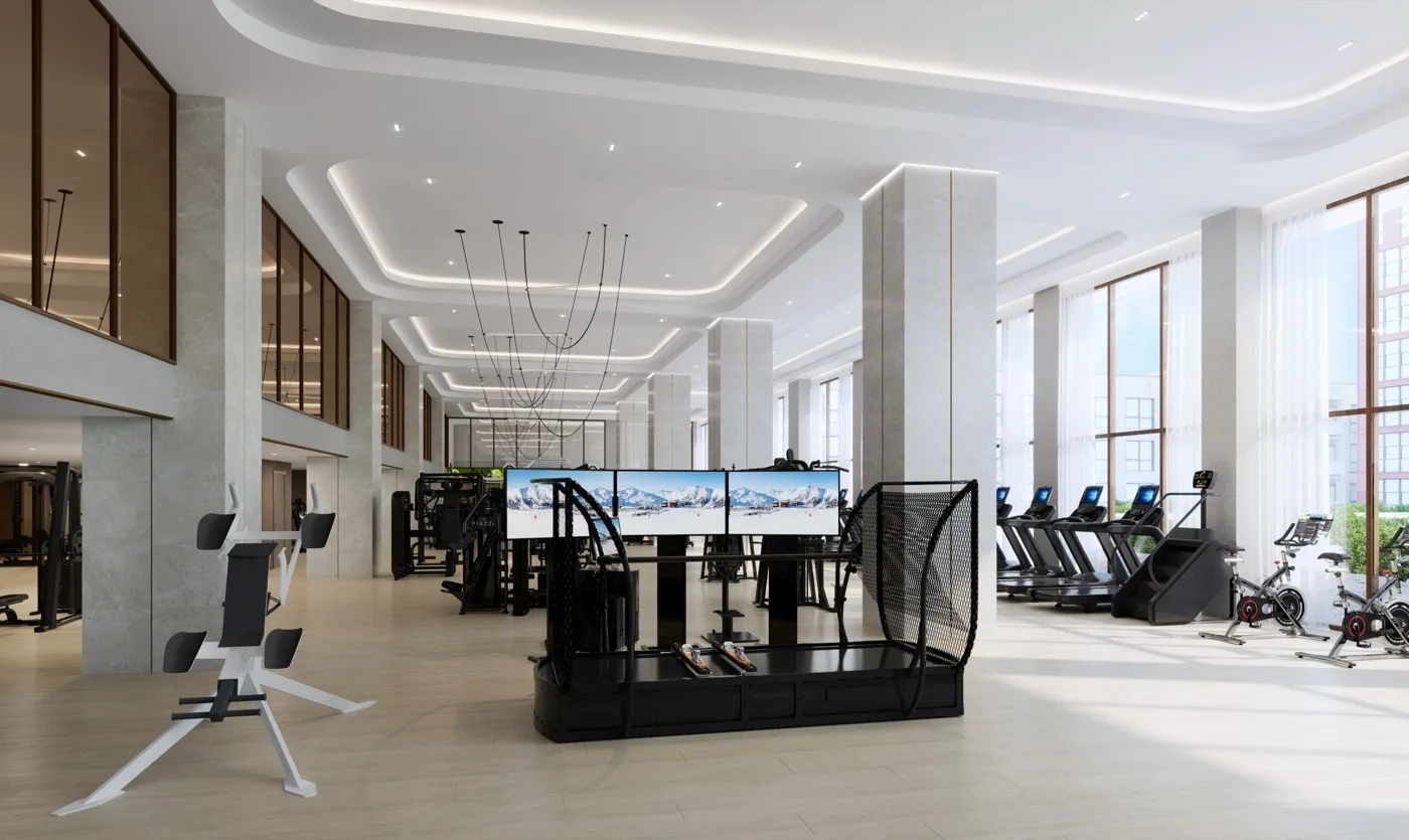 SkyTechSport ski simulator in a premium fitness club